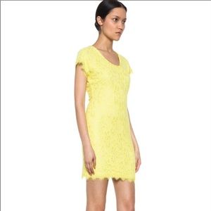 DVF yellow lace dress (NWT)